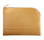 Rhodiarama pochette zippée en simili cuir - taille L (21x28 cm) - Or