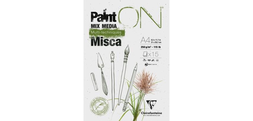 Clairefontaine Paint'ON Misca Paper Block - A4 - 15 Sheets - 250gsm