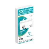 Paquet de 50 Enveloppes Blanches DL-110x220mm - Auto-Adhésives - 80g/m2 - Caisse de 2000 enveloppes. - Blanc