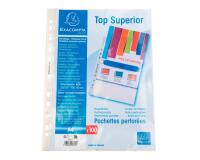 Sachet de 100 pochettes perforées polypropylène lisse Qualité + - A4 - Cristal