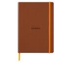 Rhodiarama carnet souple A5 160 pages ligné papier ivoire 90g fermeture élastique - Cuivre