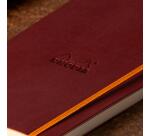 Rhodiarama carnet souple A5 160 pages dot papier ivoire 90g fermeture élastique - Lie de vin