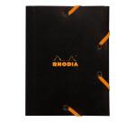 Rhodia chemise à élastiques 3 rabats 12x16 cm - Noir