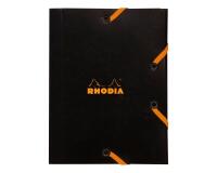 Rhodia chemise à élastiques 3 rabats 12x16 cm - Noir