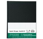 Geschäftsbuch 5x5 kar. 32x25 cm 100S - Schwarz