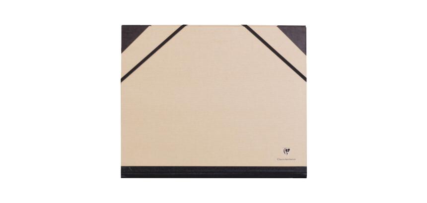 Zeichenmappe Kraft, Gummizugverschluss, 26x33 cm für A4+ - Braun