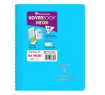 Carnet reliure intégrale enveloppante Koverbook Neon A5 160 pages ligné couverture polypropylène opaque - Assortis