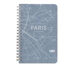 Jean métro, Carnet répertoire reliure intégrale 11 x 17 cm 100 pages, ligné, ass. - Bleu jeans