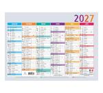 Calendrier Multicolore 22 x 29,5 cm Semestriel 2027 - Visuel