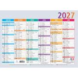 Calendrier Multicolore 22 x 29,5 cm Semestriel 2027 - Visuel