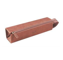 Rhodiarama pennenetui Italiaans kunstleer 23x5x5 cm - Bois de rose