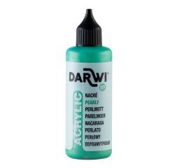 DARWI Perlmutt-Acrylfarbe, Flasche 80ml, Perlmuttgrün - Perlmuttgrün|