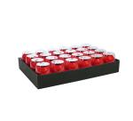 Plat. 24 oeufs mats 10mx7mm ss coque Rge - Rouge