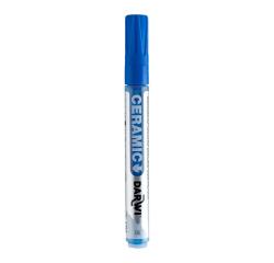 DARWI Kalte Keramikfarbe, Marker 2mm Spitze, Inhalt 6ml, Hellblau - Blau