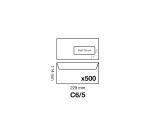 Boite de 500 Enveloppes Blanches C6/5-114x229mm - Auto-Adhésives - 80g/m2 - Fenêtre Papier Cristal 40x110 (position 30/20) - Blanc