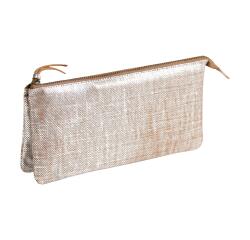 KLEO-PATHRA LEDER 2 vakken 22x11 cm - zilver