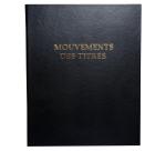 Reliure registre 32x26cm 4 anneaux avec recharge de 100 feuillets imprimés - Mouvements de titre