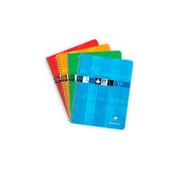 Cahier Travaux Pratiques reliure intégrale 17x22 cm 80 pages grands carreaux 90 g + uni 125 g - Assortis
