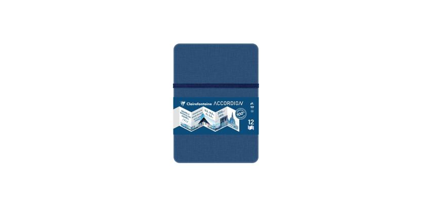 Accordion Book carnet accordéon 9F A6 300g - Bleu
