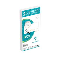 Clairecode 110x220mm envelope 80gsm packed 25s - White