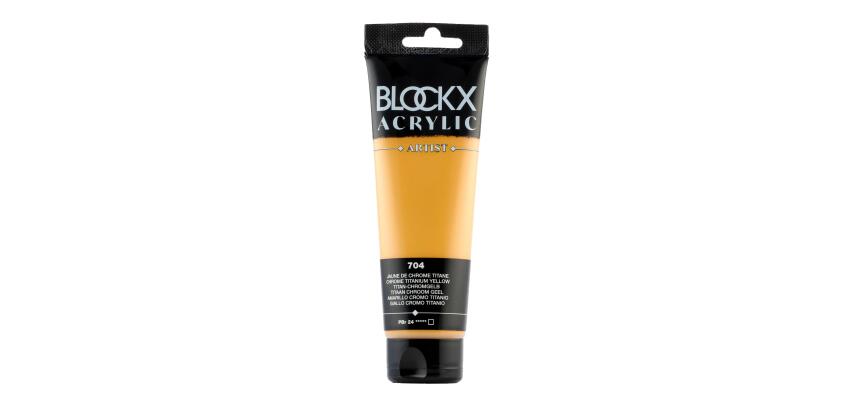 Feine Acrylfarbe, Acrylic Artist, Tube 120ml - Titanchromgelb