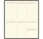 Recharge Agenda de poche Temporel 16 8,5 x 16 cm Semainier Janvier à Décembre 2027 - Tranche or
