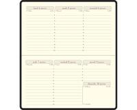Recharge Agenda de poche Temporel 16 8,5 x 16 cm Semainier Janvier à Décembre 2027 - Tranche or