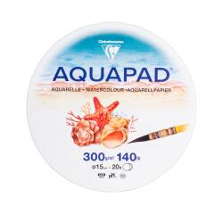 Runde Box Aquapad, Aquarellpapier, Ø15cm 20 Blatt 300g