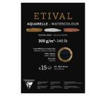 Clairefontaine Etival Noir Watercolour Block - A3 - 15 Sheets - 300gsm - Cold Pressed & Rough Grain