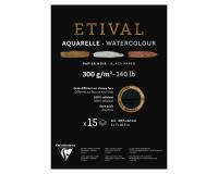 Clairefontaine Etival Noir Watercolour Block - A3 - 15 Sheets - 300gsm - Cold Pressed & Rough Grain