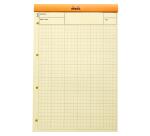 Stapled Audit Pad, 210 x 318 mm, 80 sheets, orange