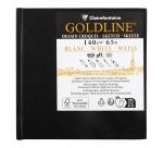 Goldline carnet rembordé rigide 50F 10x10cm 140g - Blanc