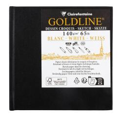 Goldline carnet rembordé rigide 50F 10x10cm 140g - Blanc