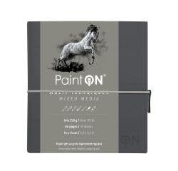 PaintON Gris carnet cousu 32F 14x14cm 250g - Gris