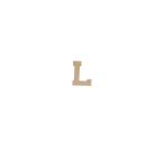 Kraft Letter 'L' 20cm - Kraft