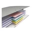 Packung mit 100 Trennstreifen, trapezförmig, 2-fach gelocht, Recyclingkarton 180g, 105x240mm - Farben sortiert