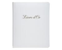 Exacompta Leather 'Livre D'or' Guest Book (French Cover) - White