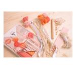 KIT CRÉPON, Décoration macramé 20,5x1,5x30cm - Assortiment