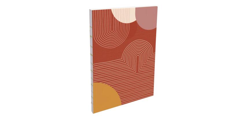 Terracotta, Carnet brochure souple A6 10,5x14,8 cm, 144 pages, ligné, dos brut, ass.
