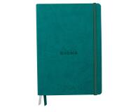 Rhodiarama Goalbook Creation rembordé rigide A5 100p papier lavis technique blanc uni 200g avec élastique - Paon