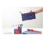 Le Mur des Je t'aime, Trousse plate en simili cuir 22x11 cm