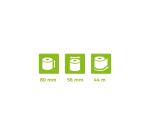 Spools Weighing Exacompta 43824E - W 80 mm x L 44 m, Ø 60 mm - 1 fold - pack of 10