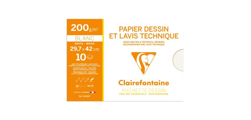 Etui 10 blad Technisch tekenpapier Lavis 160g A3 (FR).