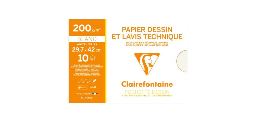 Clairefontaine Technical Drawing Paper Pack - A3 - 10 Sheets - 200gsm
