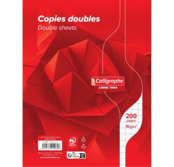 Copies doubles sous film 7000 17x22 cm 200 pages non perforées grands carreaux 70 g