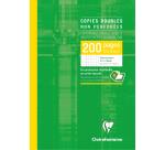 "Clairefontaine Unpunched Double Sheets White, A4 5x5 and Margin Ruling"