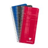 Carnet reliure intégrale 8,5x20cm 180 pages petits carreaux - Assortis