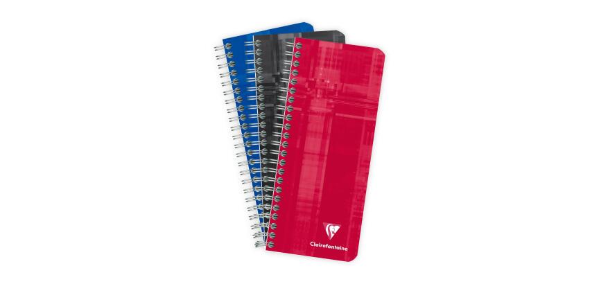 Carnet reliure intégrale 8,5x20cm 180 pages petits carreaux - Assortis