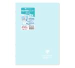 Cahier piqué Koverbook Blush A4 96 pages ligné couverture polypropylène opaque bicolore - Bleu givré/Corail