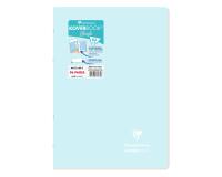 Cahier piqué Koverbook Blush A4 96 pages ligné couverture polypropylène opaque bicolore - Bleu givré/Corail